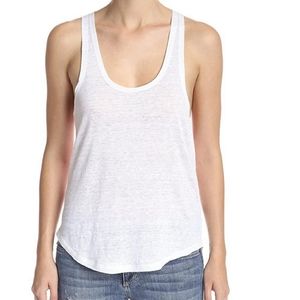 Joe's Jeans Raw Edge Racerback White Tank